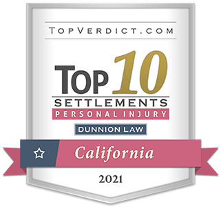 2021 Top 10 Personal Injury Settlements CA - Dunnion Law
